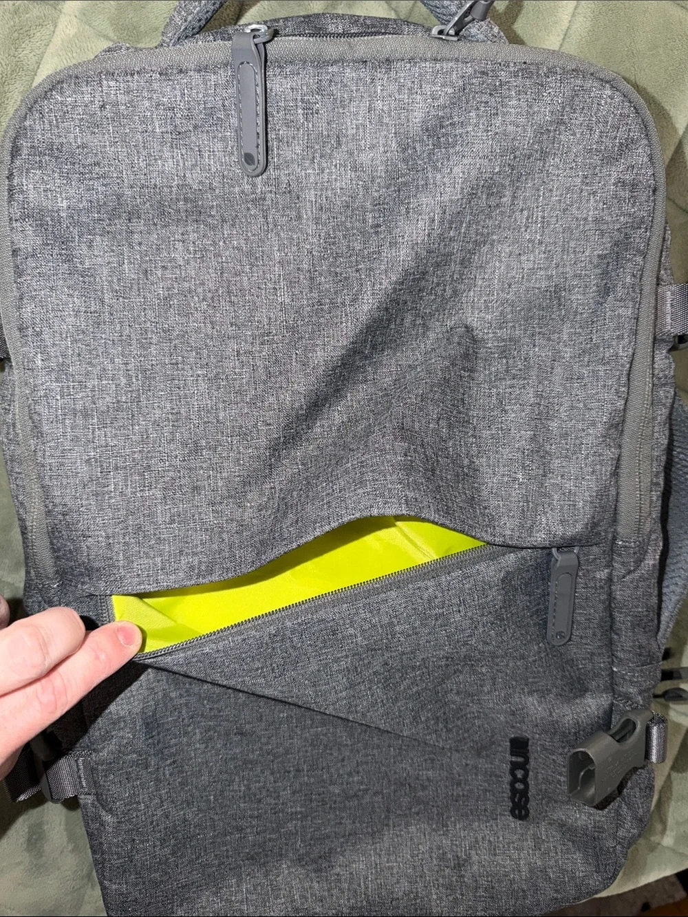 Incase EO Heather Gray Expandable Carry on Travel Backpack